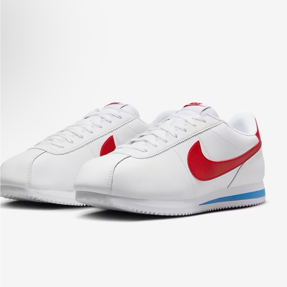 Nike Men's White and Red Sneakers